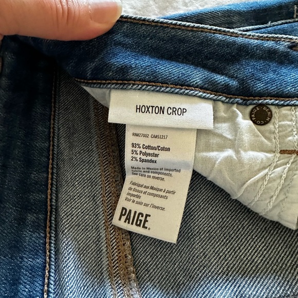PAIGE Hoxton Crop Jeans - Size 30 - Picture 5 of 8